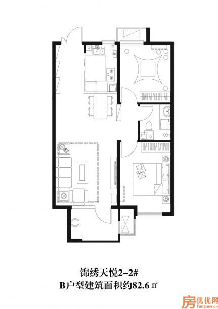 建筑面积82.6