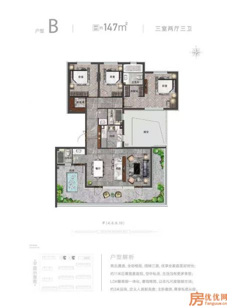 建筑面积147