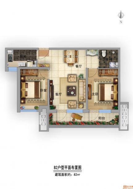 建筑面积82