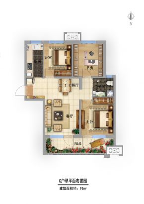 建筑面积93