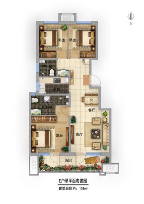 建筑面积108
