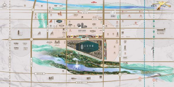 金海滨河城交通图