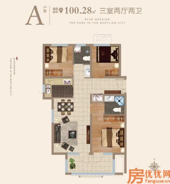 建筑面积100.28