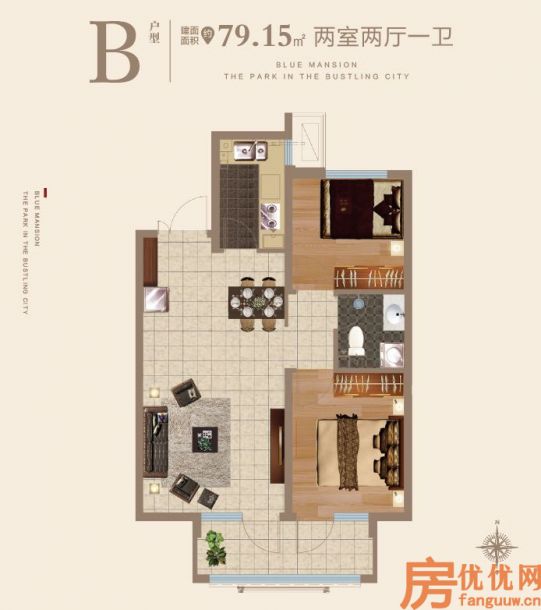 建筑面积79.15