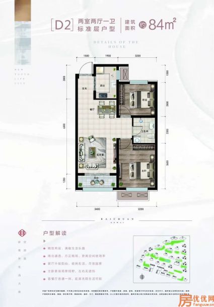 建筑面积84