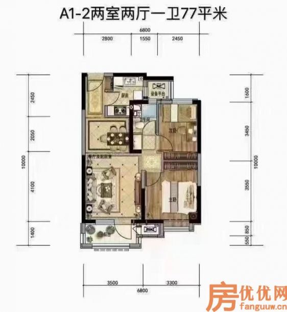 建筑面积77
