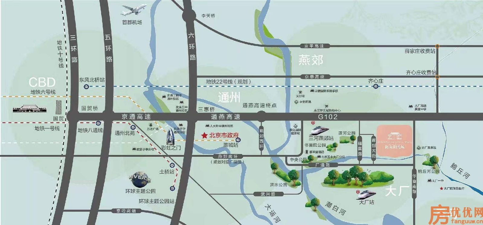 路劲阳光城交通图