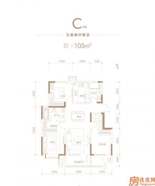 建筑面积105