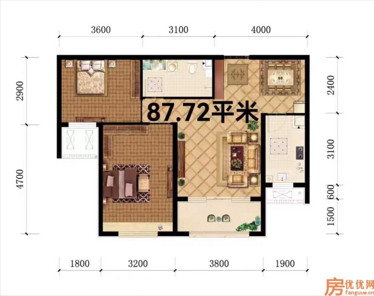 建筑面积87