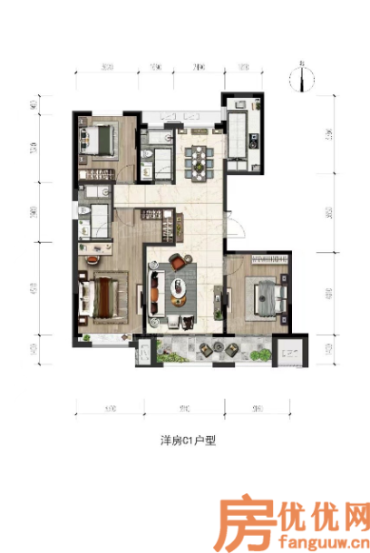 建筑面积128