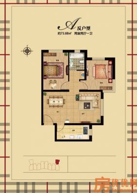建面73.88